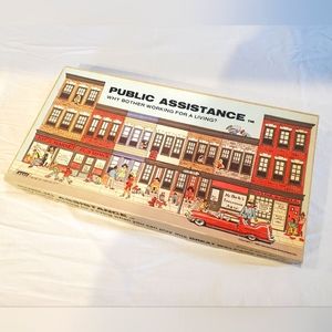 Rare! 1980 PUBLIC ASSISTANCE Why bother working for a living BOARD GAME